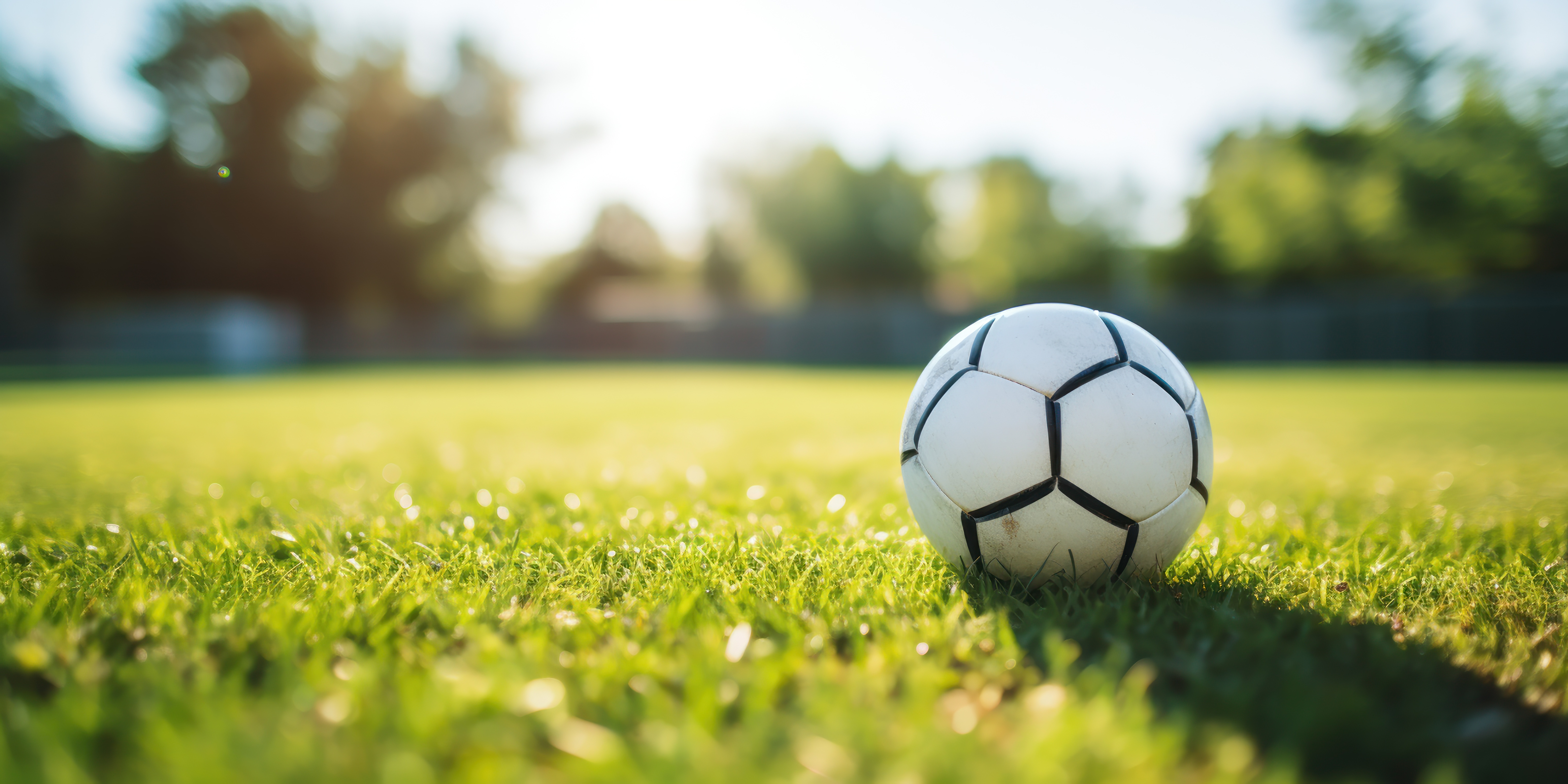 Fußball auf einem Feld