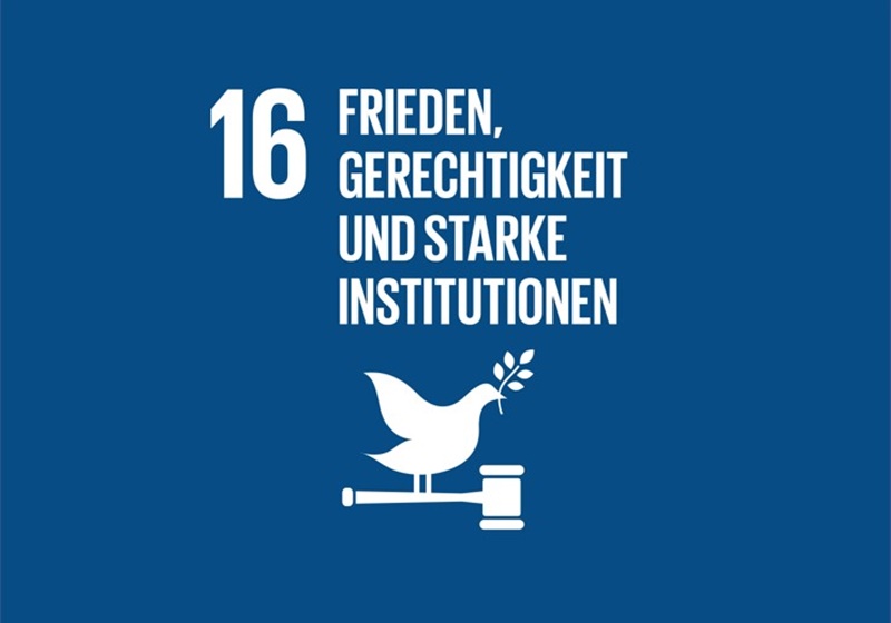 UN-Icon Nachhaltigkeitsziel 16