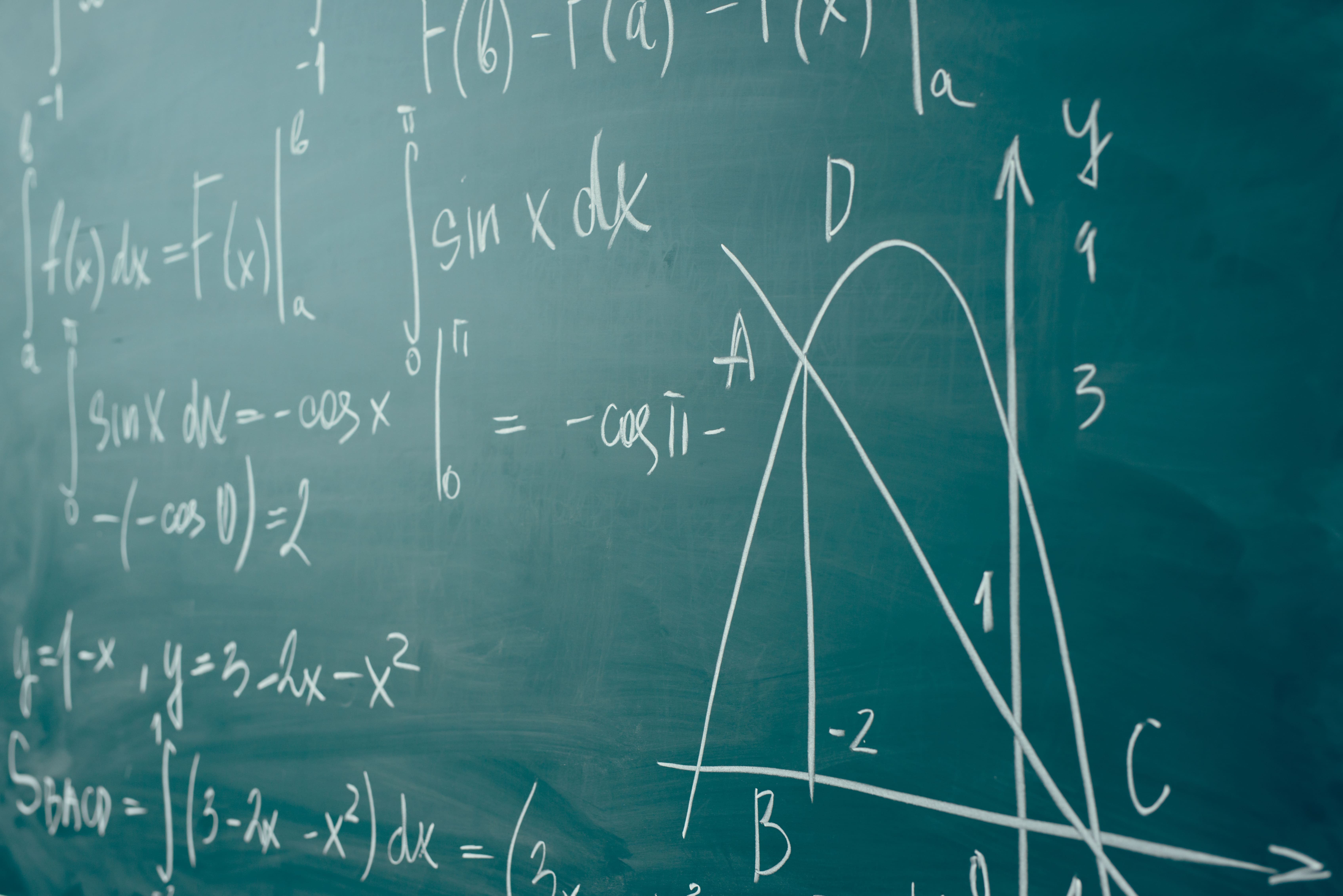 mathematische Formeln an der Tafel