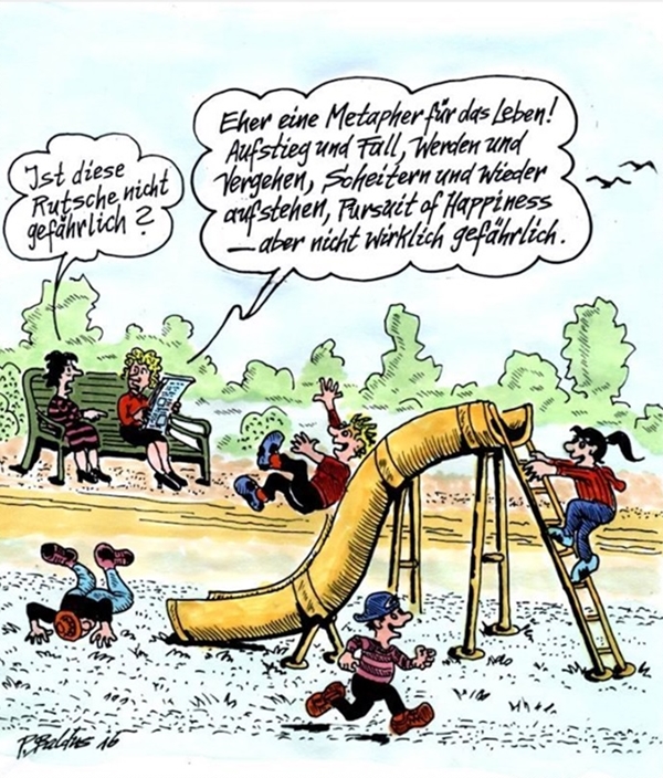 Cartoon Pursuit of Happiness von Peter Baldus