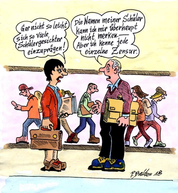 Cartoon Einprägsam von Peter Baldus