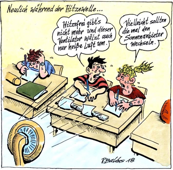 Cartoon Hitzewelle von Peter Baldus Cartoon Hitzewelle von Peter Baldus