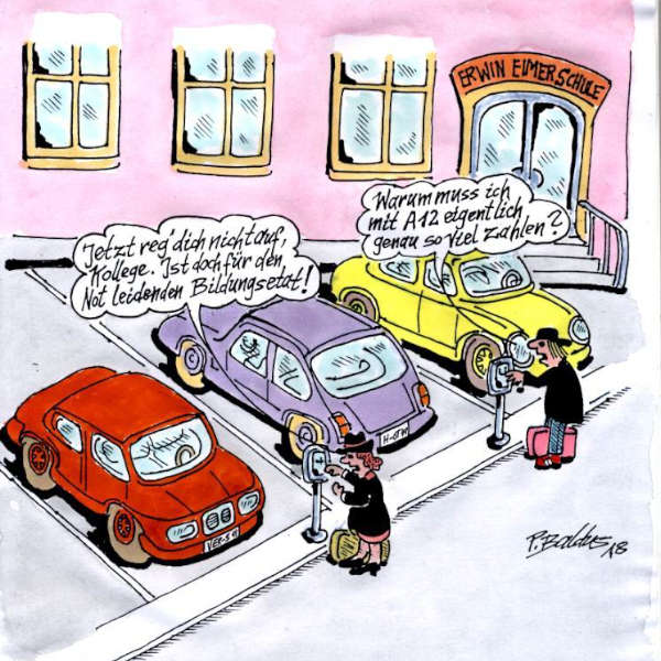 Cartoon der Woche: Parken | von Peter Baldus