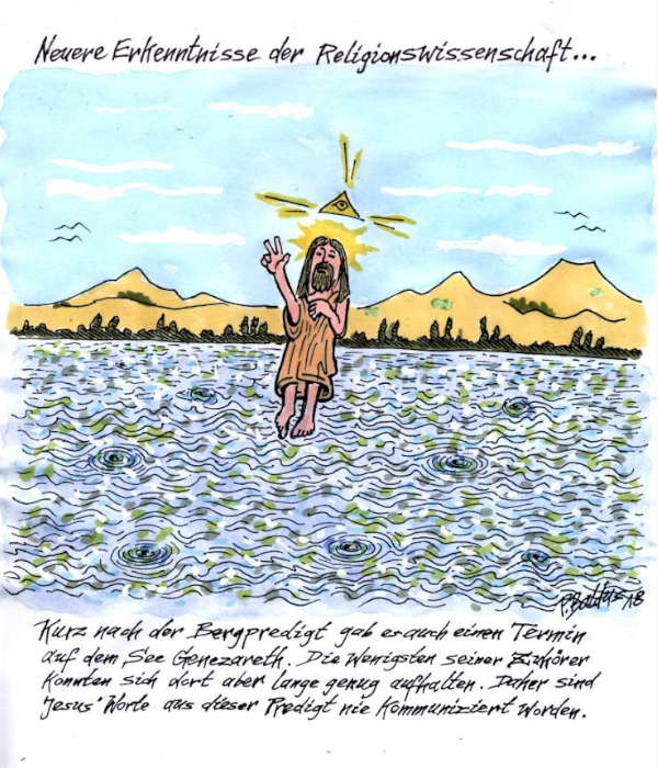Cartoon der Woche: Seepredigt | von Peter Baldus Cartoon der Woche: Seepredigt | von Peter Baldus