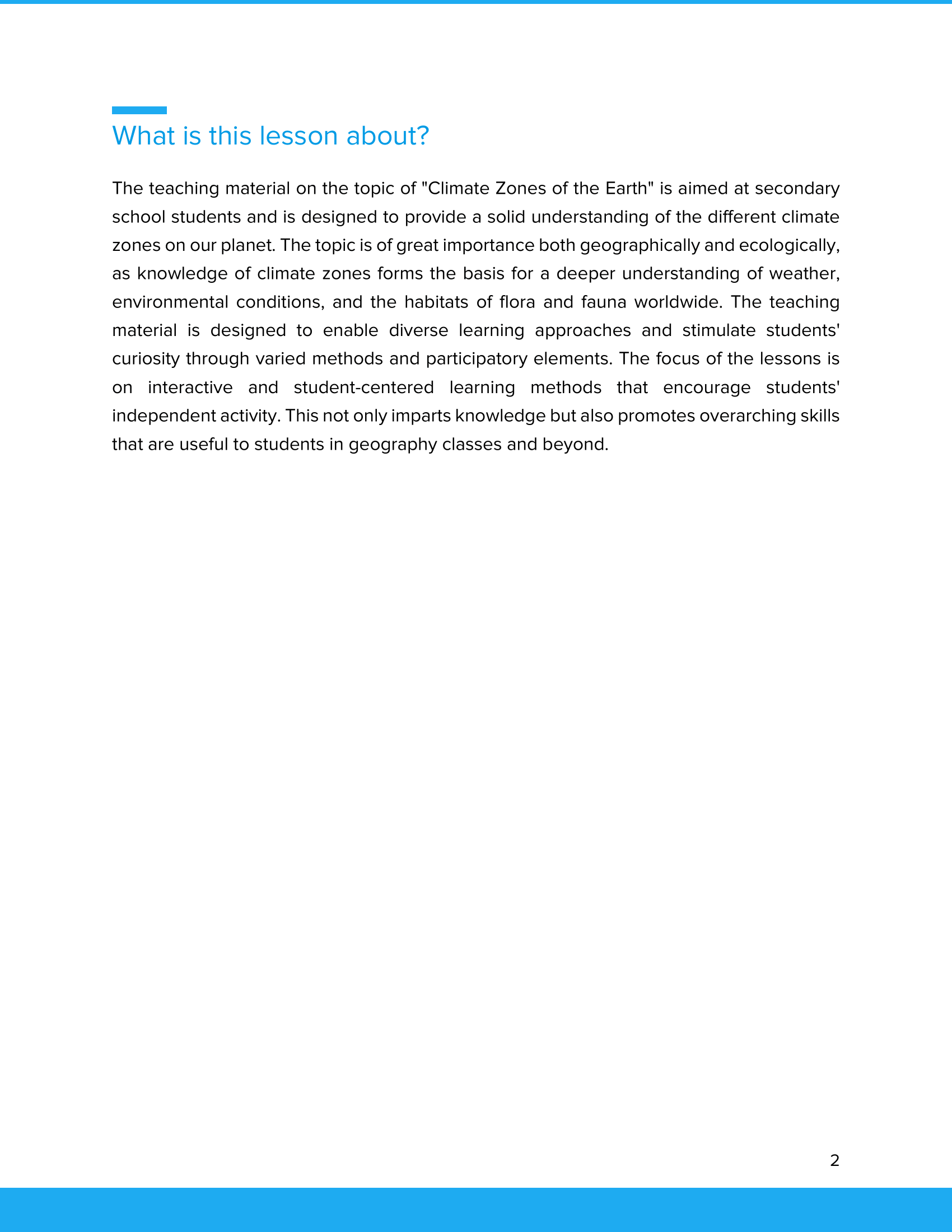 Worum geht es in "Climate Zones Workbook"?