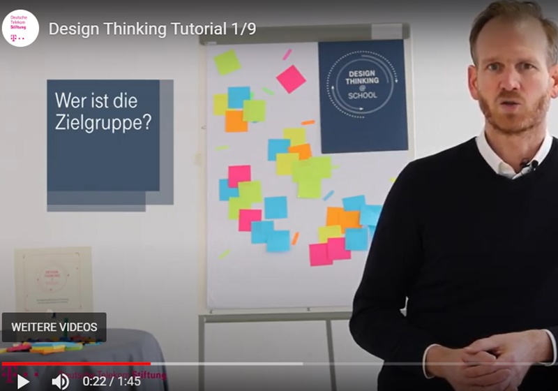 Screenshot Video-Tutorial "Design Thinking im Unterricht"