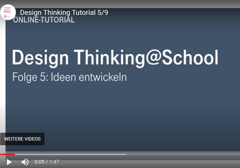 Screenshot Design Thinking Video-Tutorial Teil 5