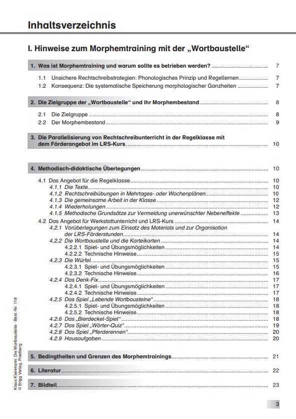 Inhaltsverzeichnis