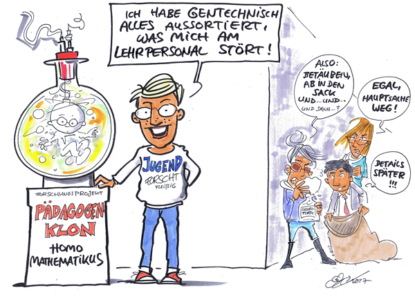 Cartoon der Woche: Jugend forscht Cartoon zu Technik