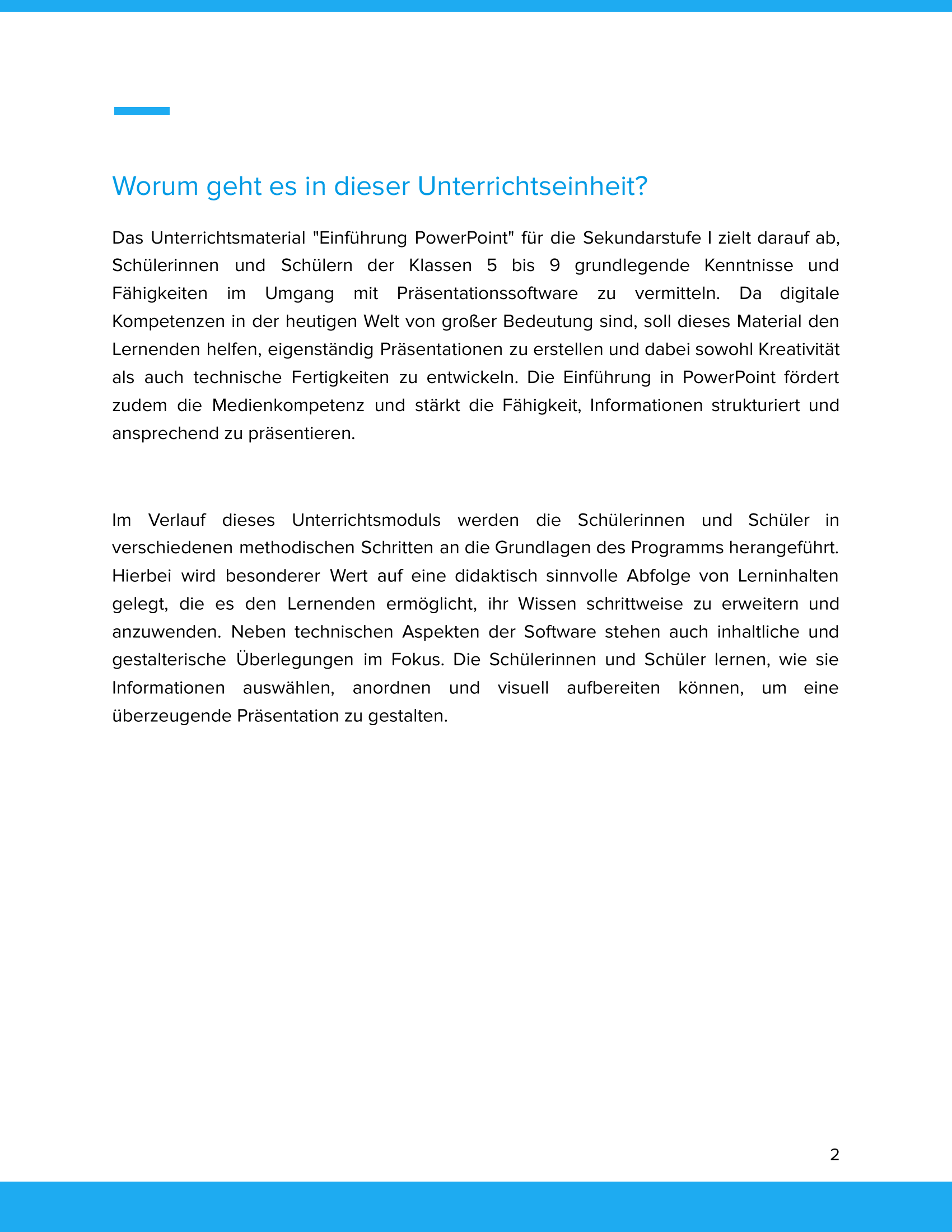 Beschreibung worum es bei "Einführung Powerpoint" geht