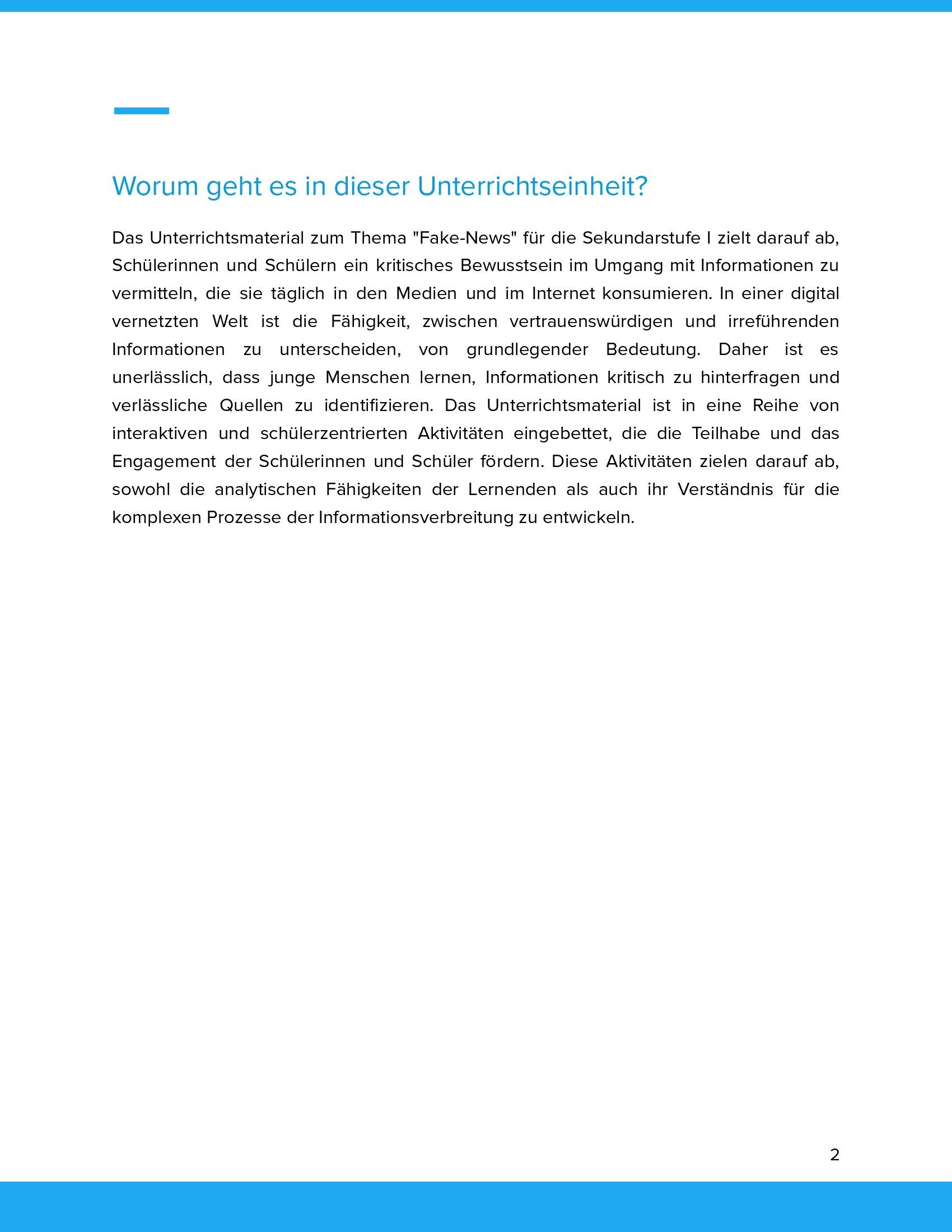 Worum geht es in "Fake News erkennen"?