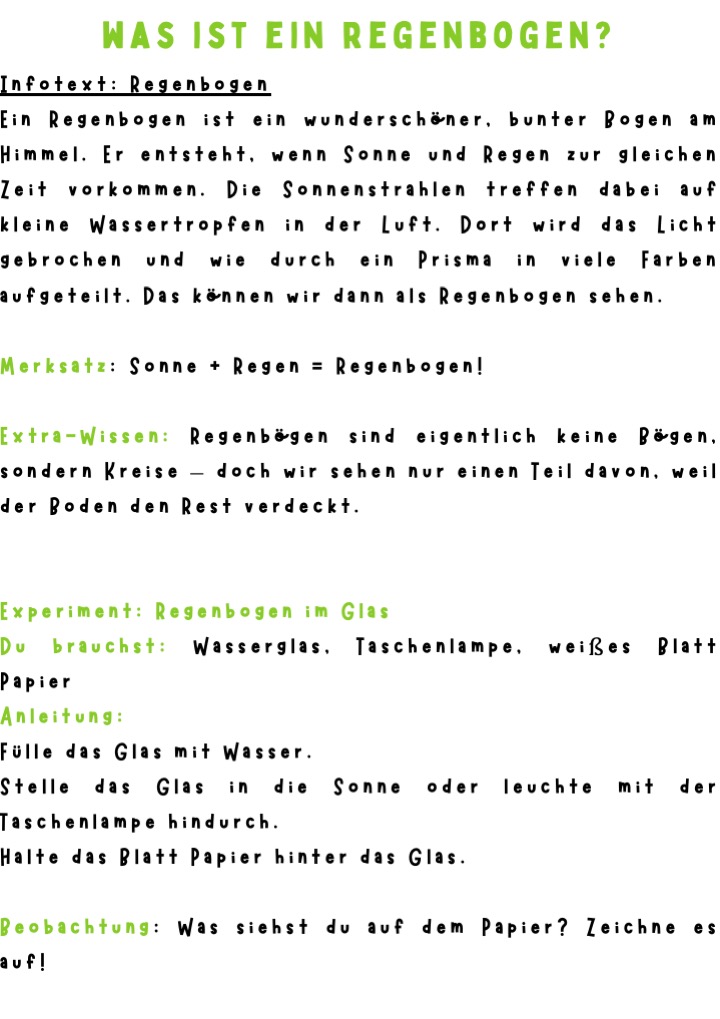 Was ist ein Regenbogen?
