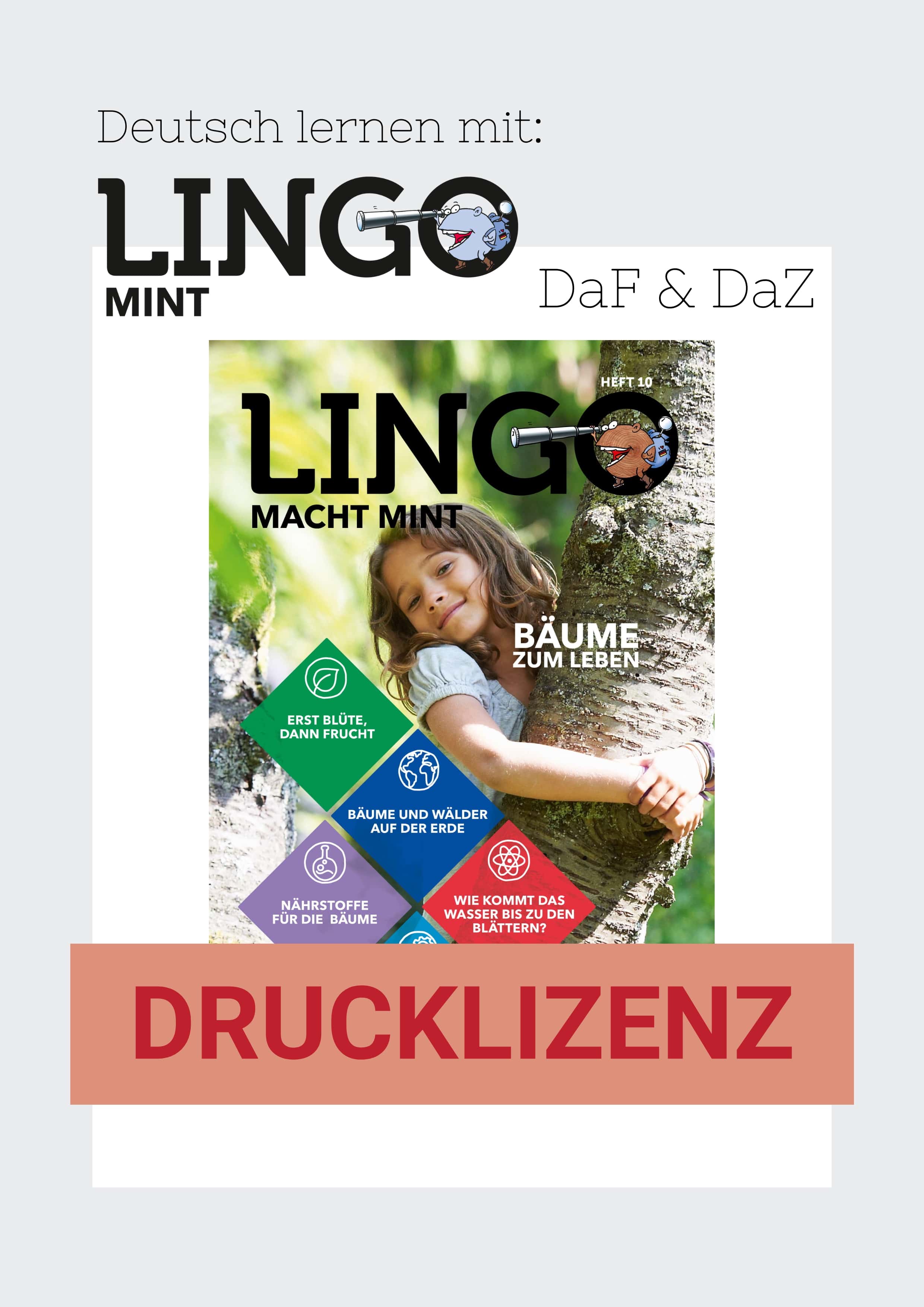 Titelbild: Lingo macht MINT Drucklizenz 10 Bäume zum Leben