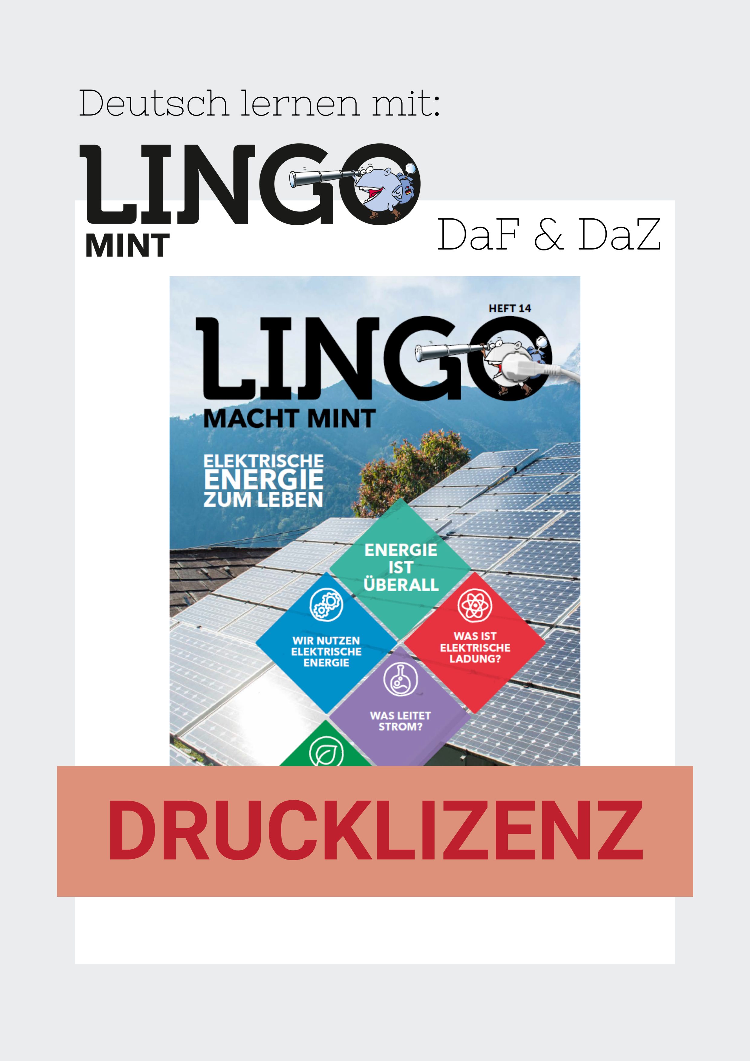 Titelbild: Lingo macht MINT Drucklizenz 14 Elektrische Energie zum Leben