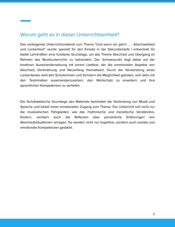 Info: Abschiedssong 