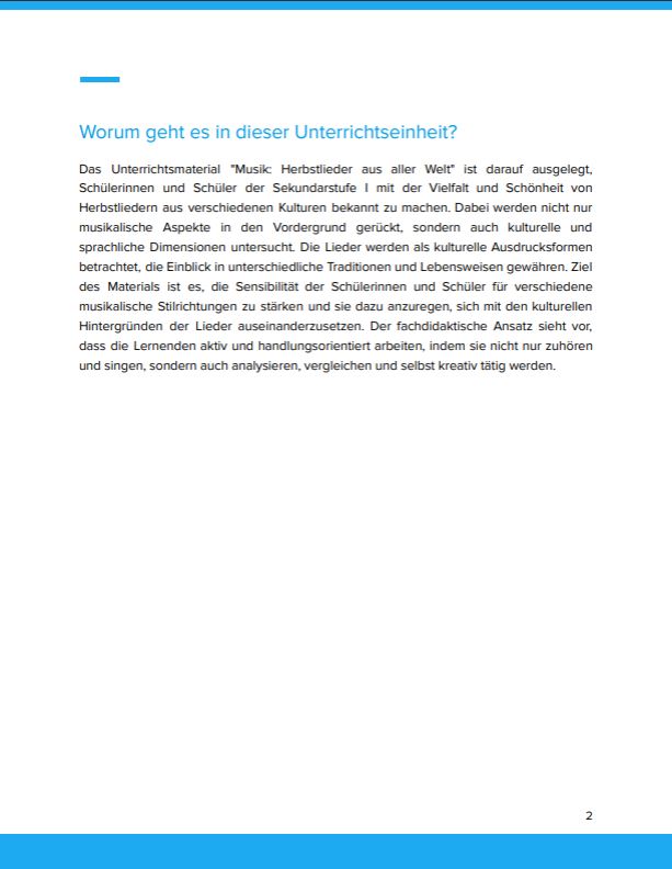 Info: Herbstlieder aus aller Welt