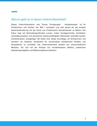 Info: Hundertwasser Kunstprojekt 