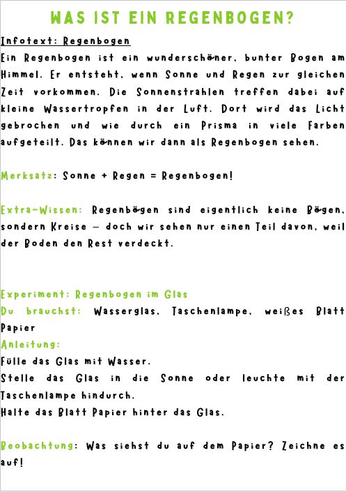 Info: Regenbogen entdecken 