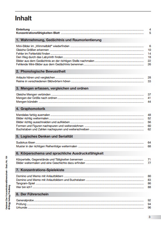 Inhaltsverzeichnis