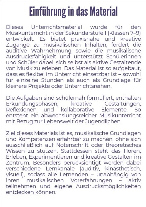 Einführung in das Material Klangfarben
