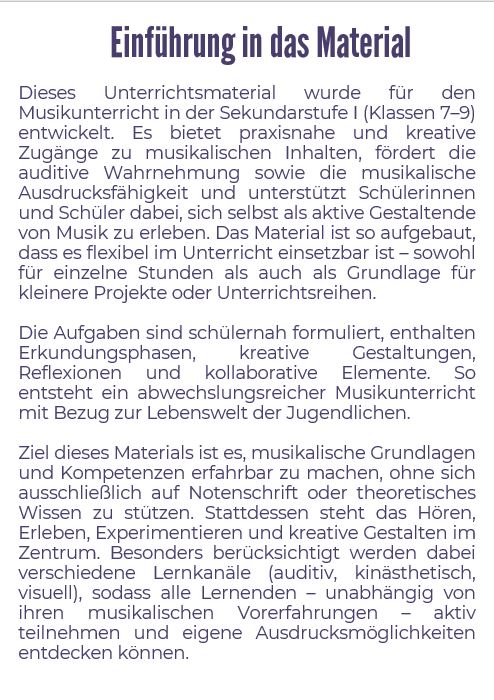 Einführung in das Material Klangkunst