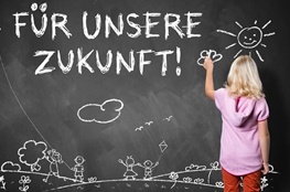 Klimaschutz Unterrichtsmaterial Greenpeace Unterrichtsmaterial Klimaschutz: Mädchen schreibt "Für unsere Zukunft"