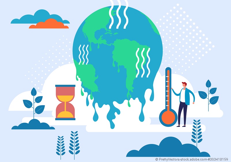 Grafik der Auswirkungen des Klimawandels