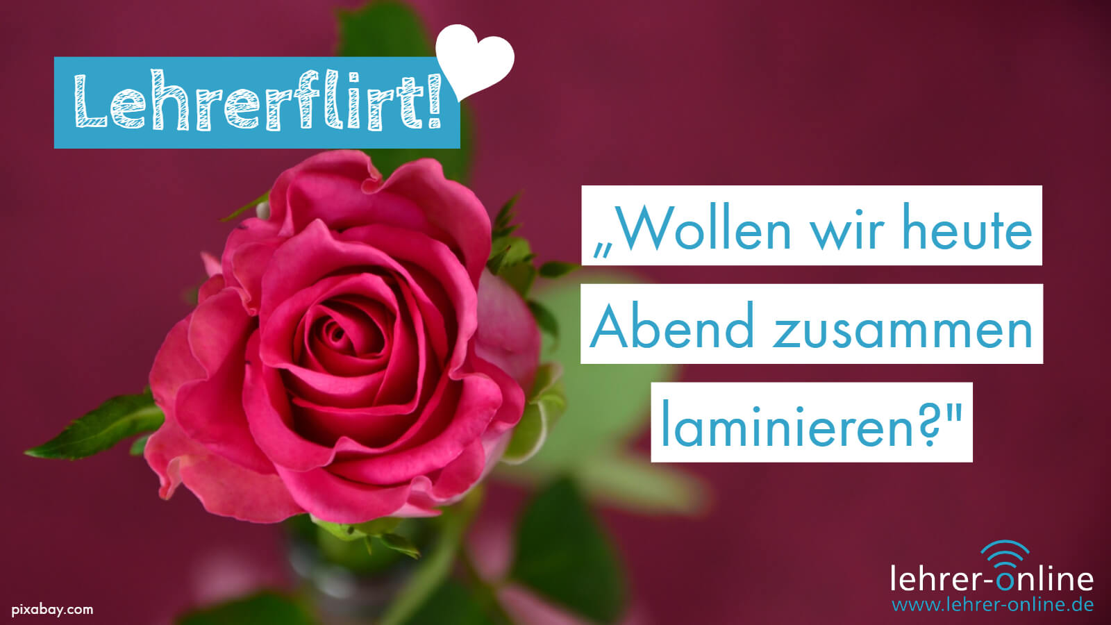 Lehrerflirt Laminiergerät Spruch für Lehrerflirt: "Wollen wir heute Abend zusammen laminieren?"