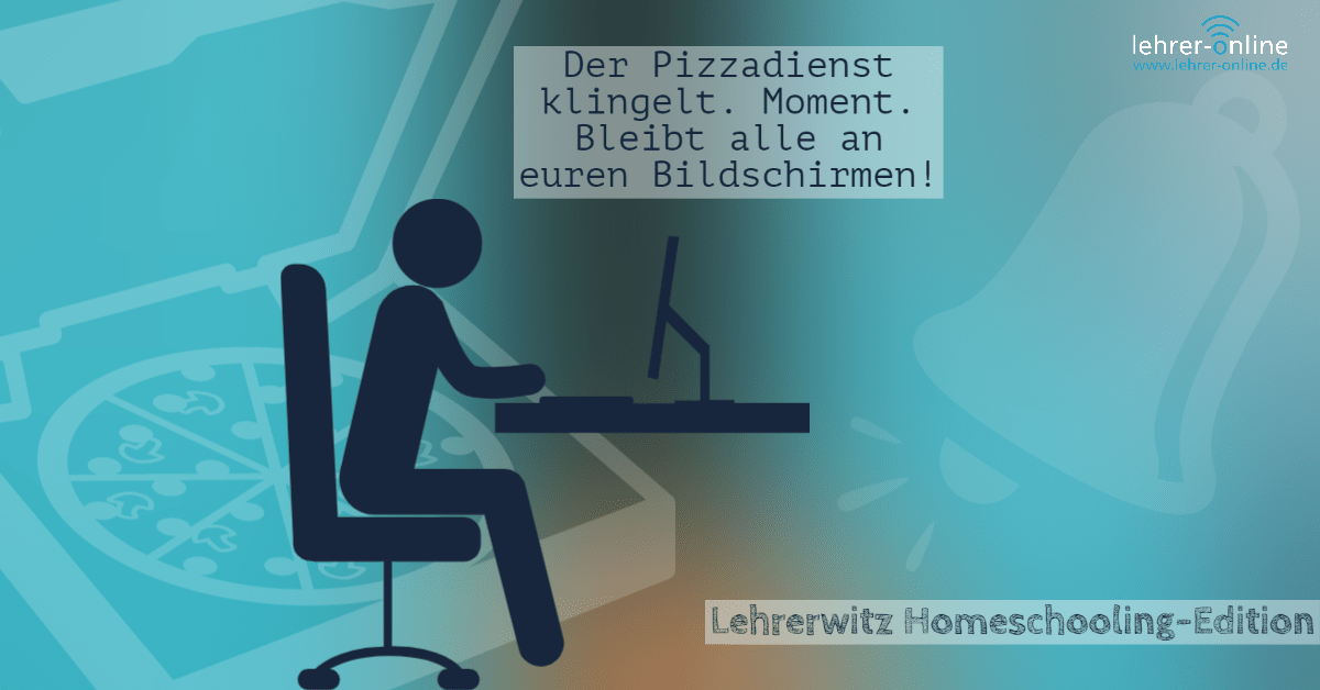 Lehrerwitz: Pizzadienst klingelt während einer Videokonferenz Lehrerwitz: Pizzadienst klingelt während einer Videokonferenz