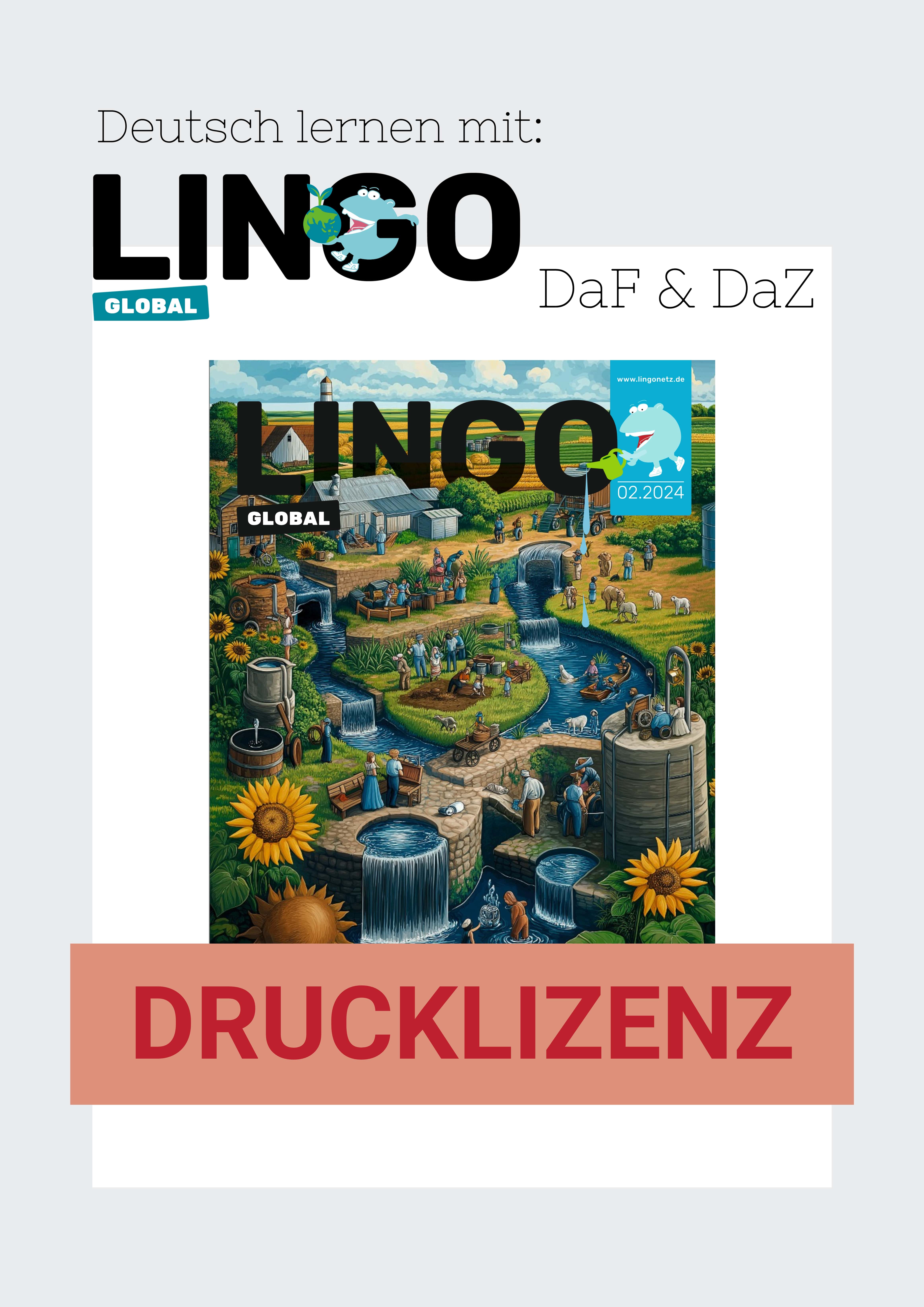 Titelbild: Lingo Global-Drucklizenz – 02/24 "Kein Leben ohne Wasser"