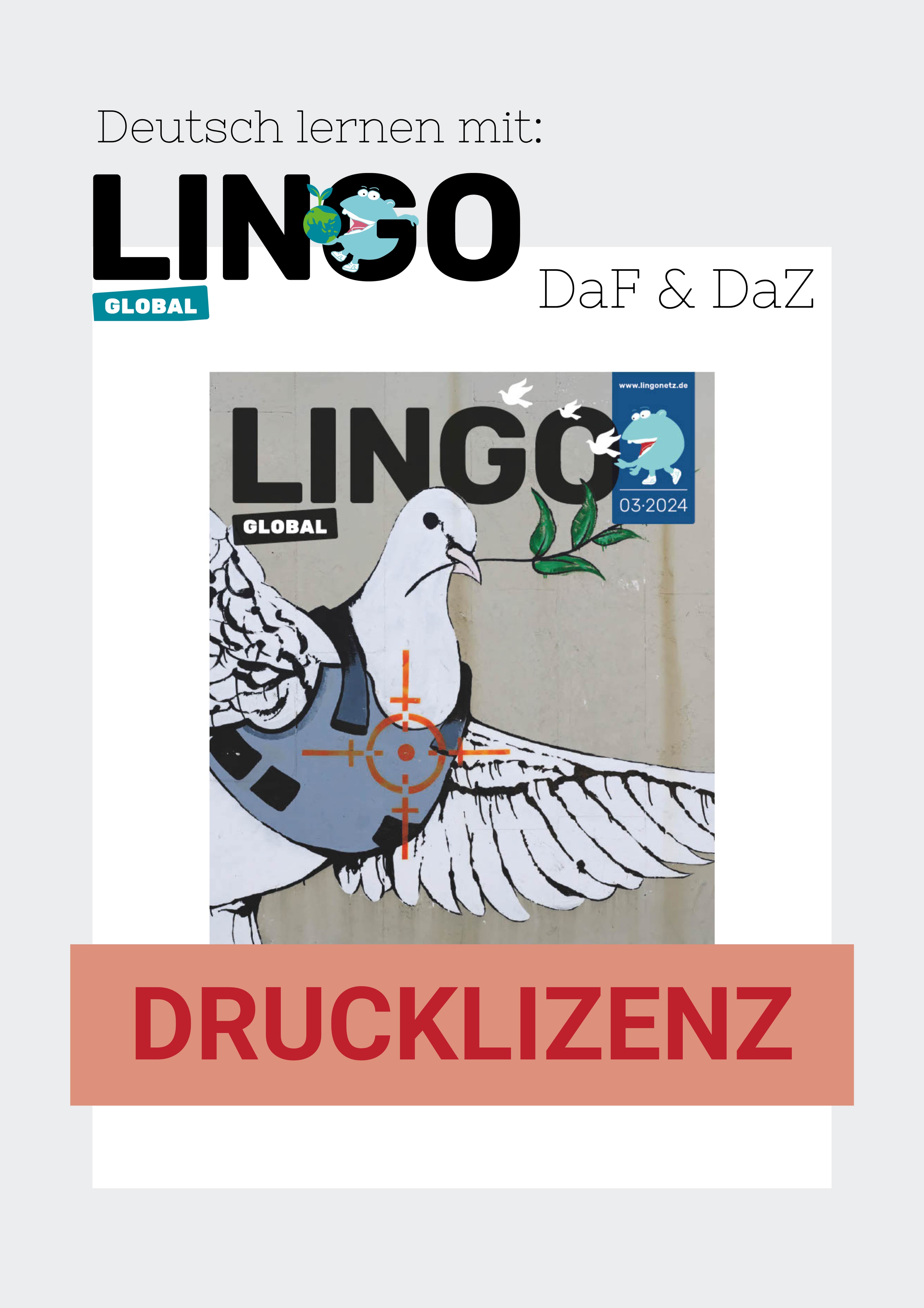 Titelbild: Lingo Global-Drucklizenz – 03/24 "Leben in Frieden und Gerechtigkeit" 
