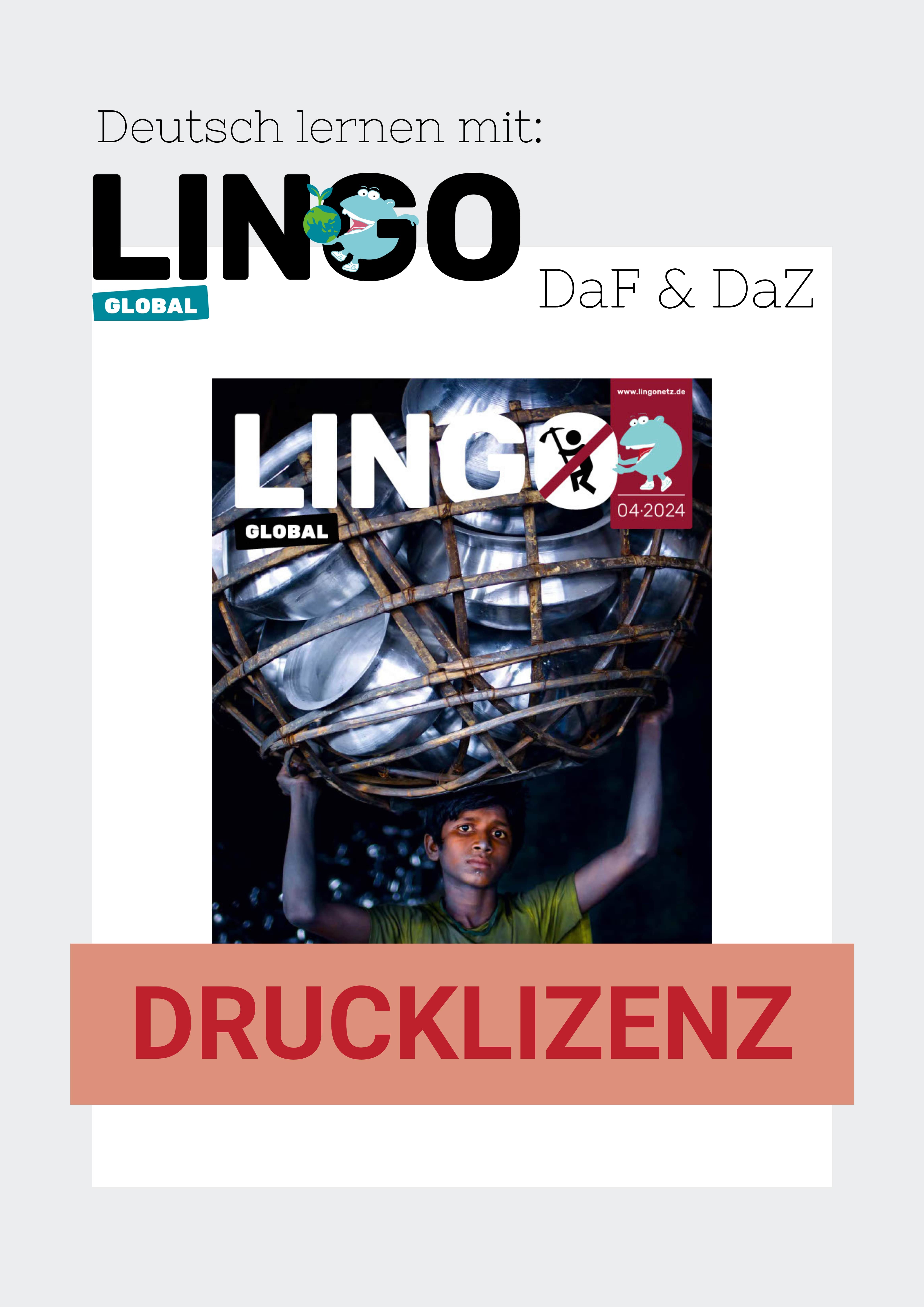 Titelbild: Lingo Global-Drucklizenz – 04/24 "Wenn Kinder arbeiten" 