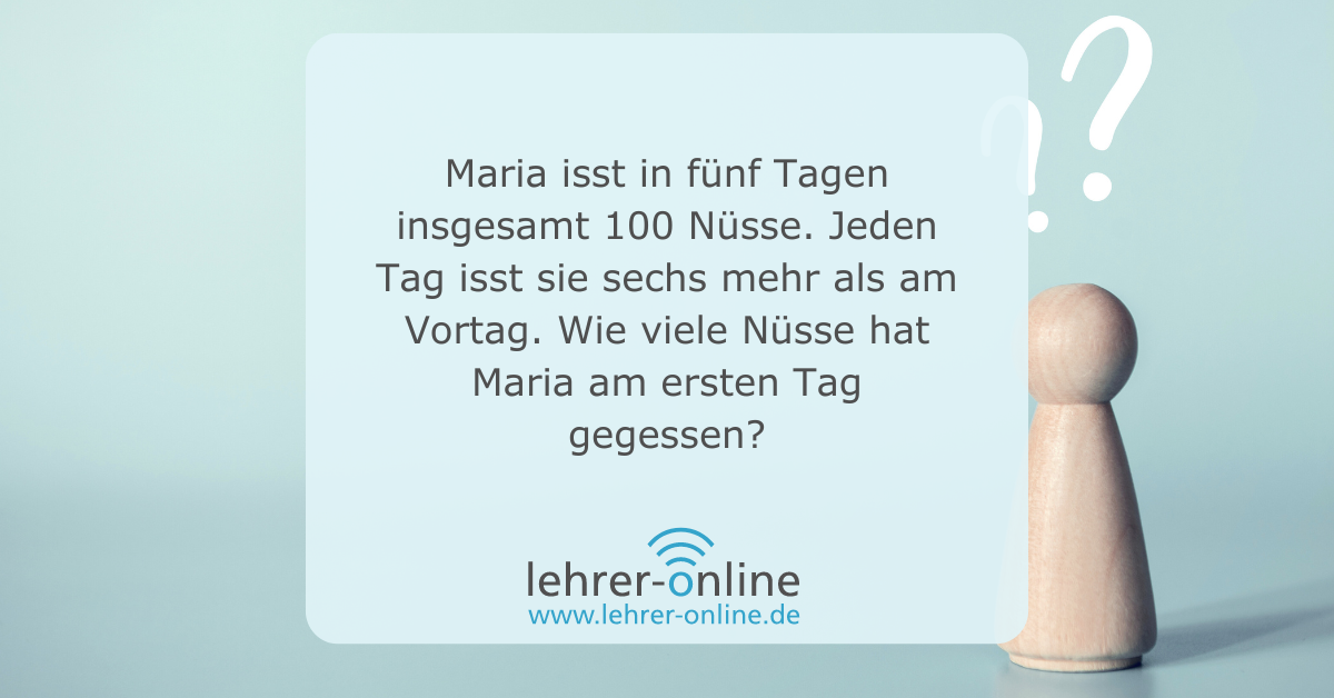Nuss-Knobelei Wieviele Nüsse hat Marie gegessen?