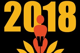 One Billion Rising 2018, Frau vor einer großen Blume
