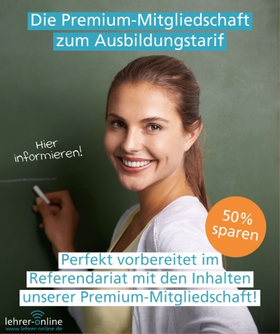 Die Lehrer-Online Premium-Mitgliedschaft zum Ausbildungstarif