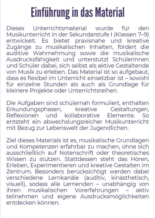 Thematischer Einstieg Rhythmus und Sprache 