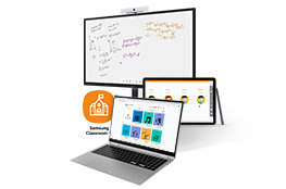 Monitor, Tablet und Laptop. Samsung Classroom