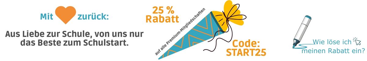 Schulstart 25 Rabatt