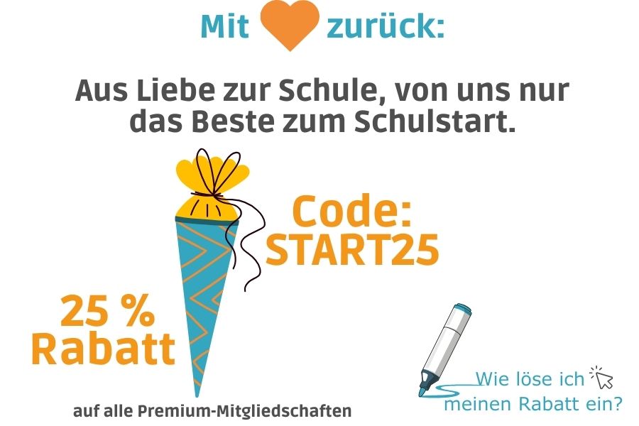 Schulstart 25 Rabatt