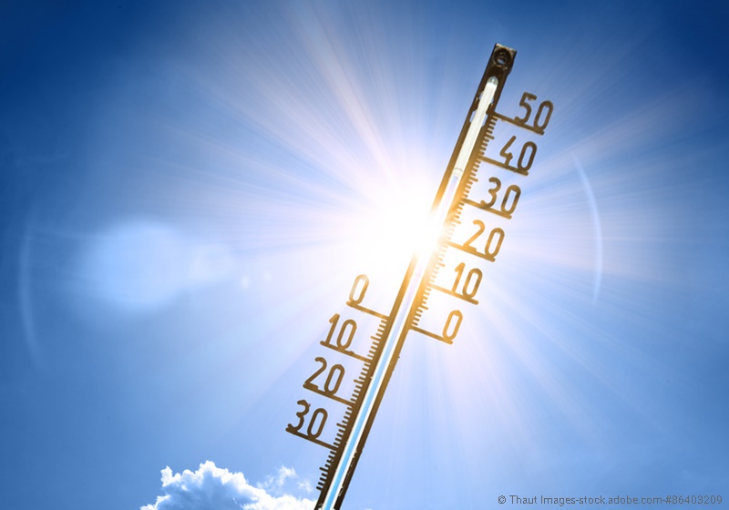 Termometer in der Sonne