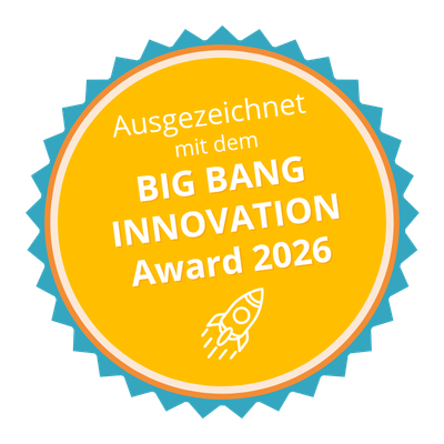 Ausgezeichnet mtit dem Big Bang Innovation Award 2026