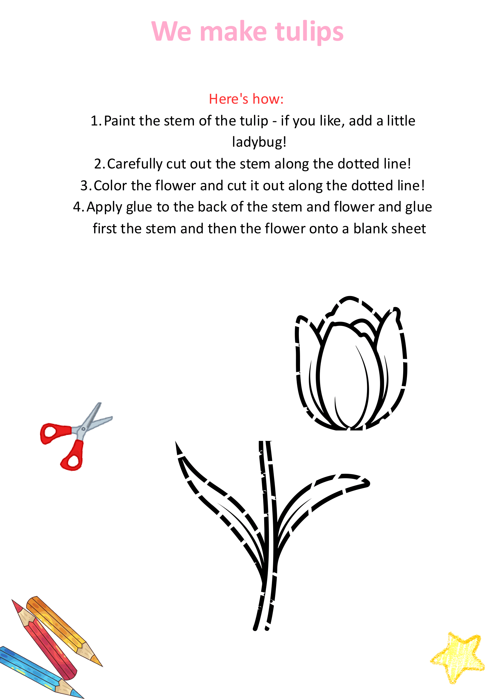 Bastelanleitung Spring Tulips