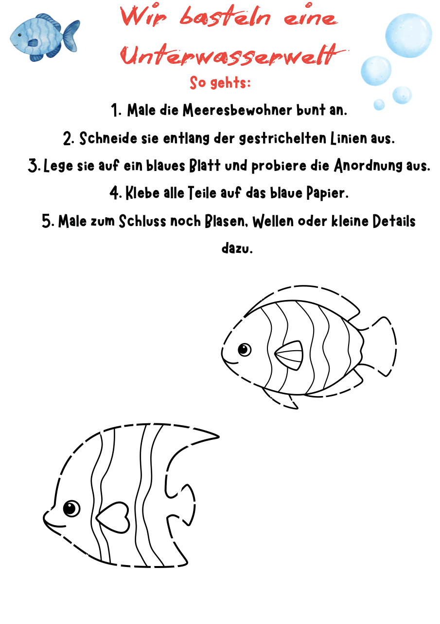 Wir basteln eine Unterwasserwelt Anleitung