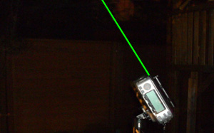 Ein Laserpointer als Zeigevorrichtung beim SkyScout
