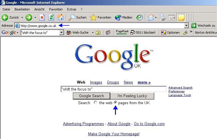 Suchanfrage "shift the focus to" bei Google.co.uk
