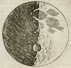 Monddarstellung von Galileo Galilei