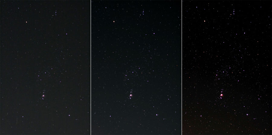 Das Sternbild Orion - Summenbild aus 15 Einzelbelichtungen