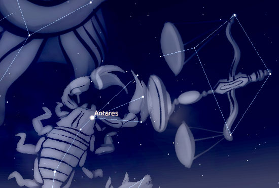 Sternbilder Skorpion und Waage