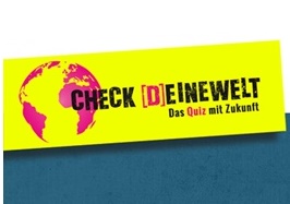 Startseite des Online-Quizzes "Check deine Welt"