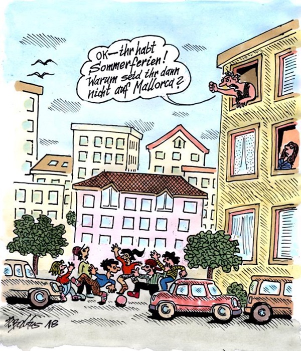 Cartoon Mallorca von Peter Baldus